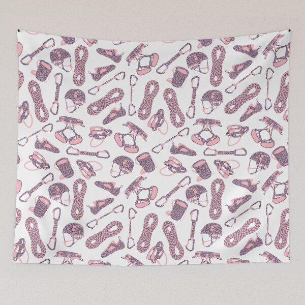 Item preview, Flower Power Climbing Gear Repeat Pattern Lavender and Light Pink designed and sold by KatelynMitalski.