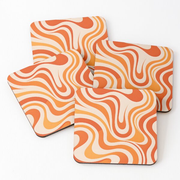 Item preview, Retro Modern, Wavy Pattern, orange, yellow designed and sold by Prints and Lifestyle.