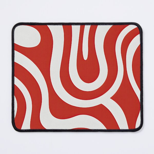 Item preview, Retro Modern, Wavy Pattern, Red, white designed and sold by Prints and Lifestyle.