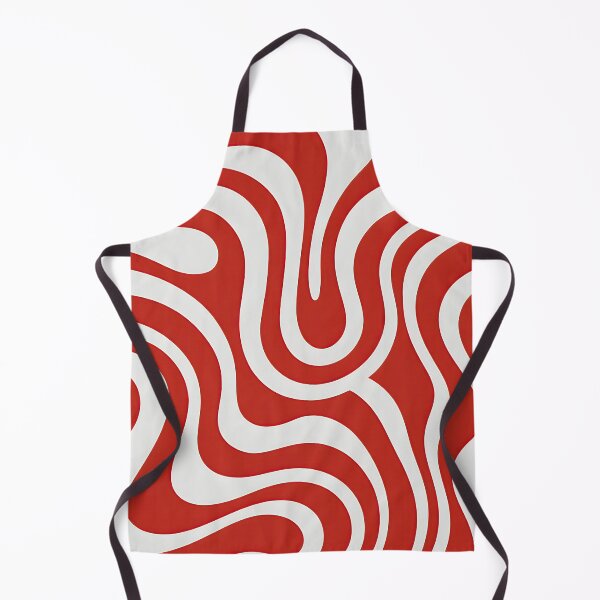 Item preview, Retro Modern, Wavy Pattern,  Red, white designed and sold by Prints and Lifestyle.