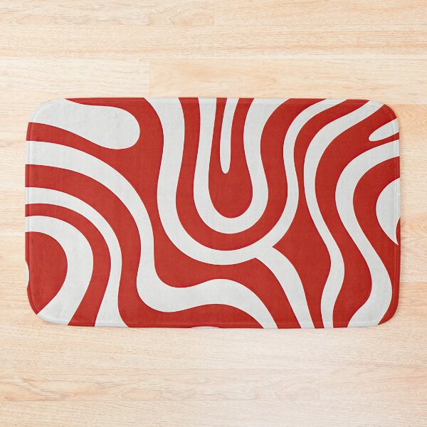 Item preview, Retro Modern, Wavy Pattern,  Red, white designed and sold by Prints and Lifestyle.