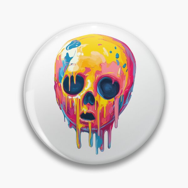 Item preview, Vibrant Melting Skull designed and sold by ShmoneyFace.