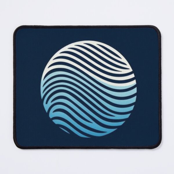 Item preview, Minimalist Wave Pattern Using Two Blue Shades. designed and sold by IrsathThaslima.