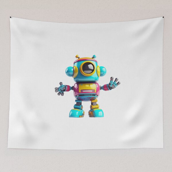 Item preview, One-Eyed Colorful Kids Toy Robot designed and sold by lematworks.
