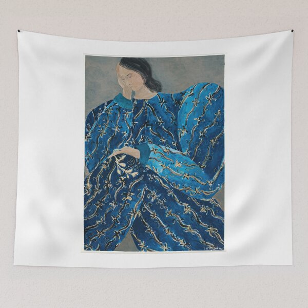Item preview, Sofia Lind Last flower In Blue designed and sold by Kimmomaki.