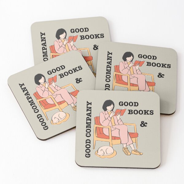 Item preview, Good Books & Good Company – Motivational Book Lovers Design designed and sold by CreationbyNiki.