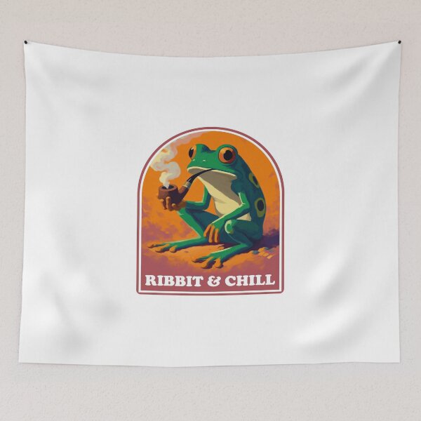Item preview, froggy chill with its pipe designed and sold by jaiahshop.