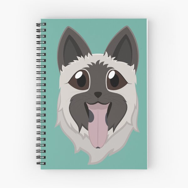 Item preview, Illustration of grey/creme Eurasier dog face designed and sold by Knytt.