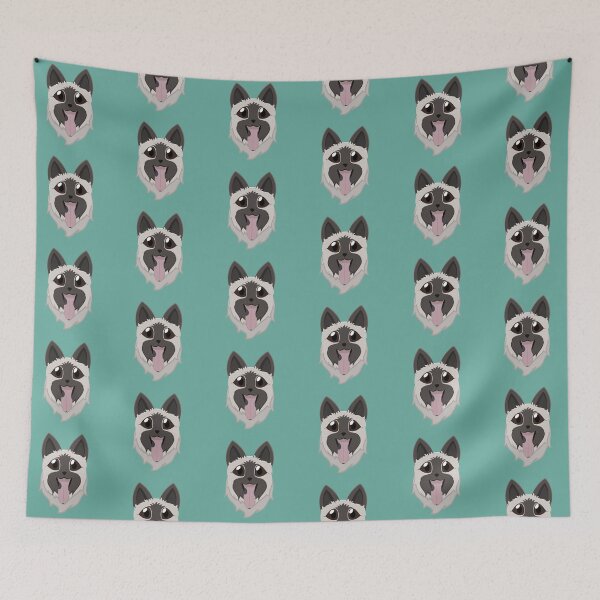 Item preview, Illustration of grey/creme Eurasier dog face designed and sold by Knytt.