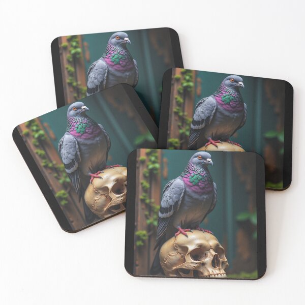 Item preview, Pigeon and Skull for Halloween designed and sold by JustCrazyPigeon.