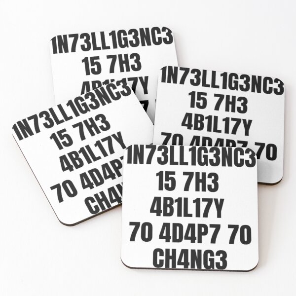 Item preview,  Intelligence and Adaptation - Inspirational Quote - Stephen Hawking designed and sold by Guesso.