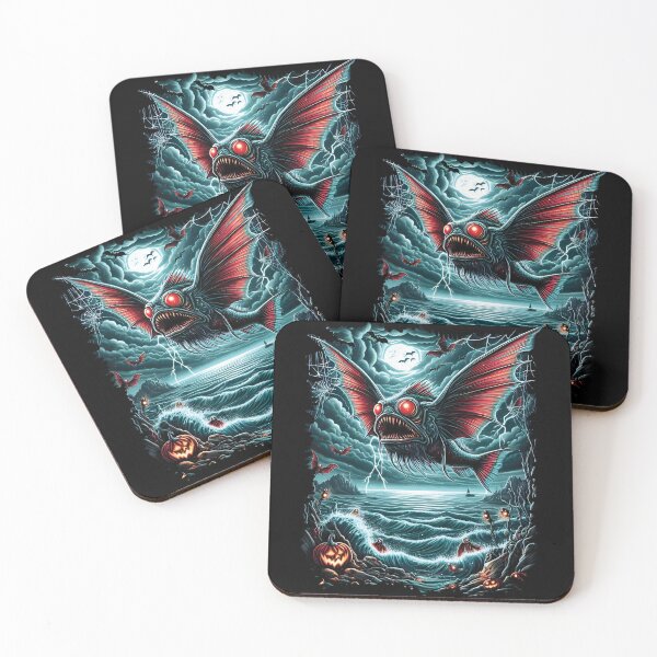 Item preview, Soaring Spectre - Monstrous Flying Fish Halloween Art designed and sold by EcoArtShop.