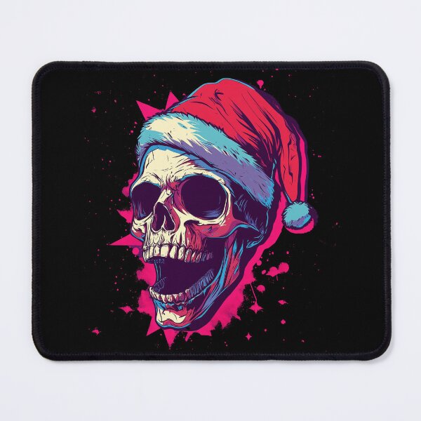 Item preview, Retro Punk Skull with Santa Hat designed and sold by ShmoneyFace.