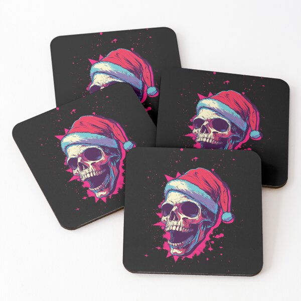 Item preview, Retro Punk Skull with Santa Hat designed and sold by ShmoneyFace.