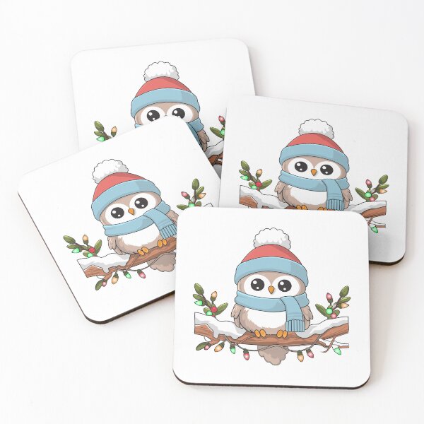 Item preview,  Cute  Festive Winter Owl T-Shirt Design Sticker Christmas shirts designed and sold by CreativeTomb.