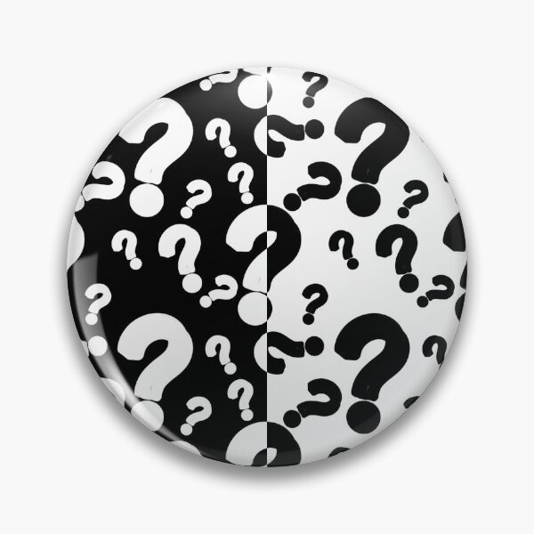 Item preview, Black White Question Mark Riddle Pattern designed and sold by PatternTitan.