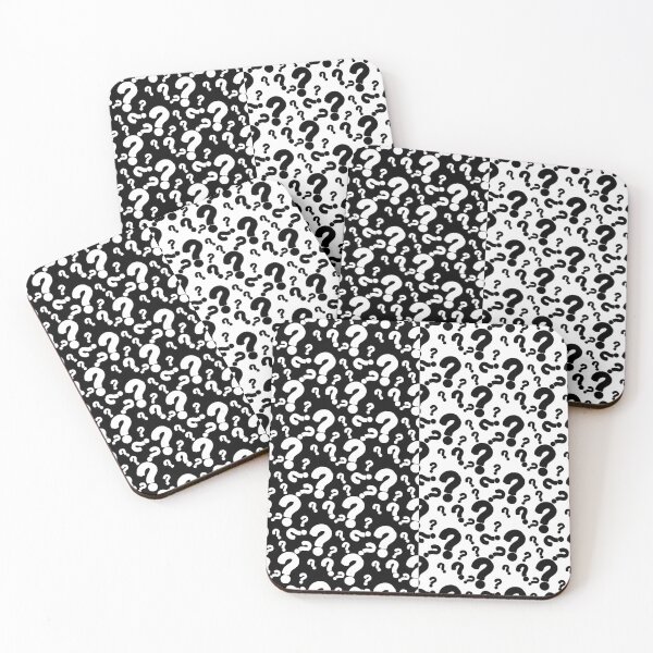 Item preview, Black White Question Mark Riddle Pattern designed and sold by PatternTitan.