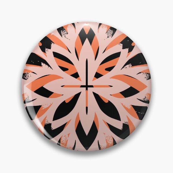 Item preview, Bold Orange and Black Geometric Mandala designed and sold by SportyAndArtful.
