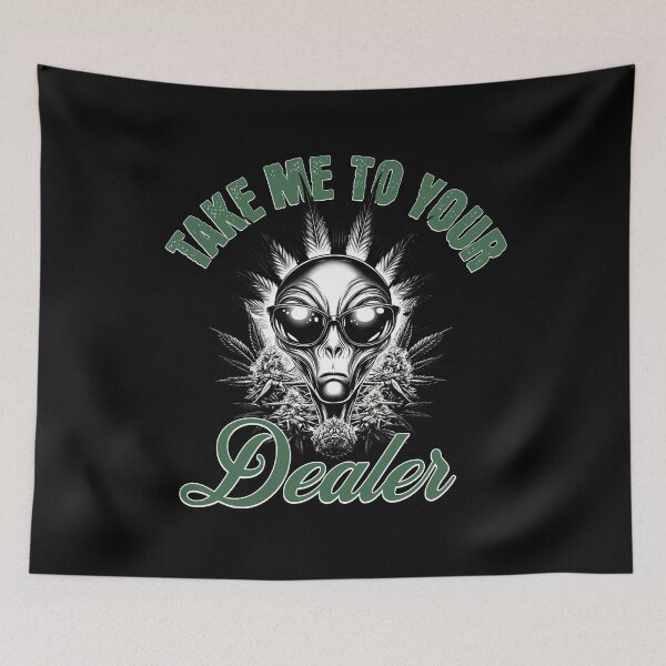 Item preview, Take Me To Your Dealer - Funny Alien designed and sold by FarmOfCuties.