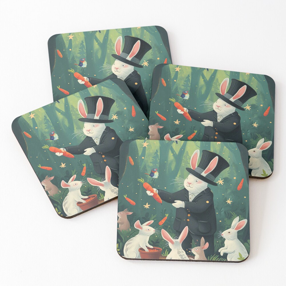 Item preview, Coasters (Set of 4) designed and sold by cute-animals99.