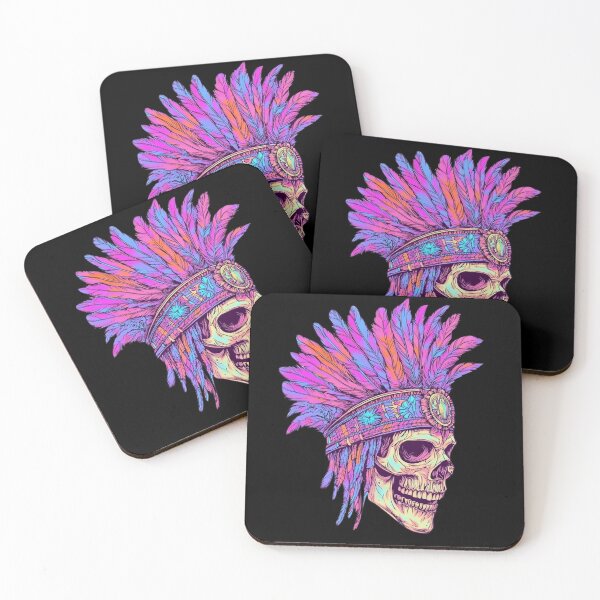 Item preview, Vibrant Tribal Punk Skull designed and sold by ShmoneyFace.