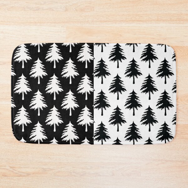 Item preview, Black White Tree Shapes Illustration Pattern designed and sold by PatternTitan.