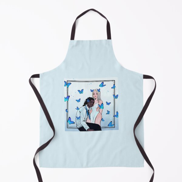 Item preview, Butterflies and Lies: Interracial Couple with Blue Butterflies  Art designed and sold by MOLOMBO.