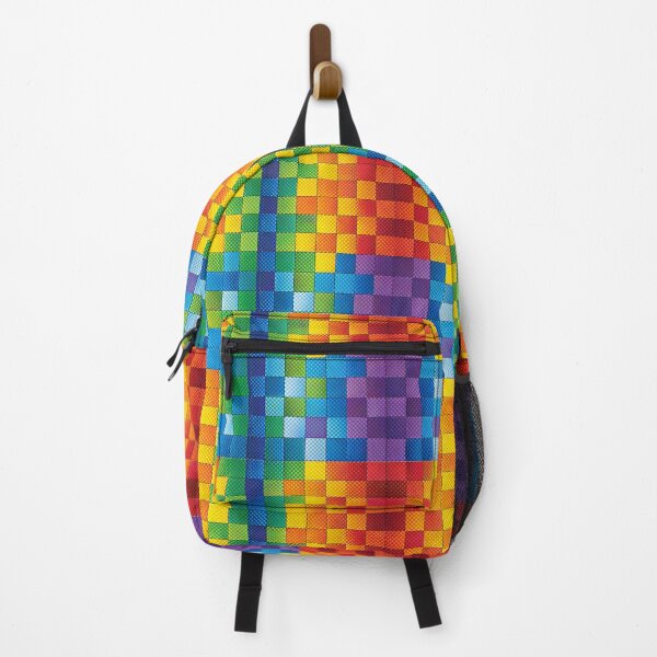 Artikelvorschau, Regenbogen Pixelart Buntes Schachbrettmuster entworfen und verkauft von PatternBestFan.