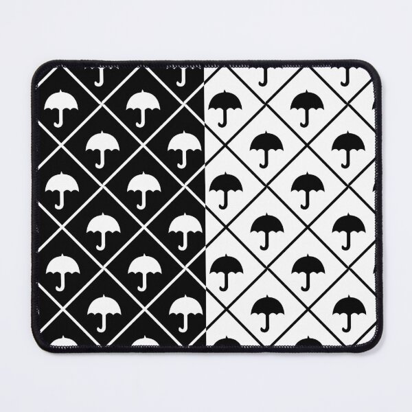 Item preview, Black White Umbrella Quatrefoil Plaid Pattern designed and sold by PatternTitan.
