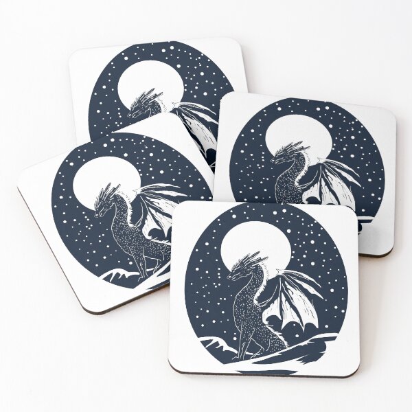 Aperçu de l'œuvre Dragon de nuit sur la pleine lune créée et vendue par HappyCanva.