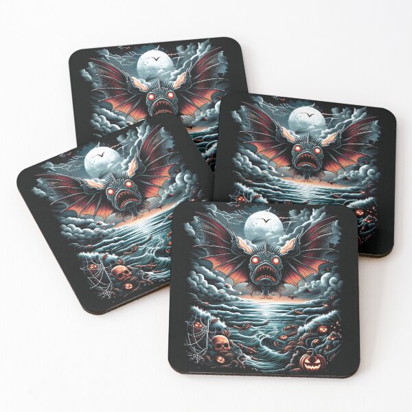 Item preview, The Haunting Glide - Halloween Flying Fish Nightmare designed and sold by EcoArtShop.