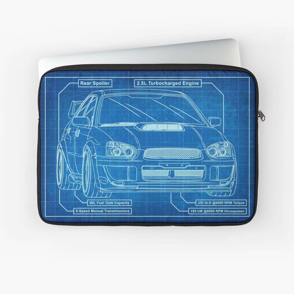 Subaru Impreza WRX STi Blob Eye Blueprint iPhone Case