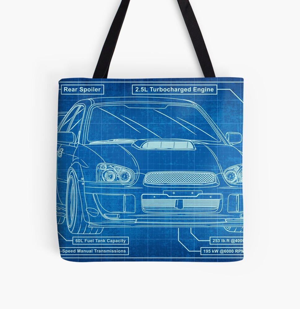 Subaru Impreza WRX STi Blob Eye Blueprint iPhone Case