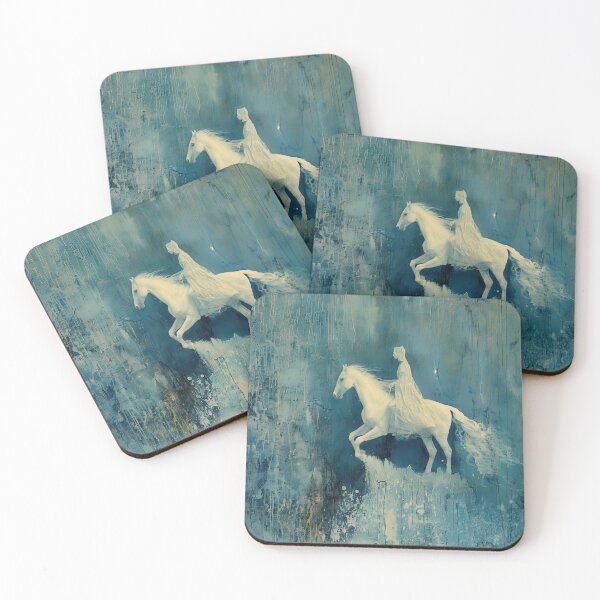 Item preview, Ghostly Rider on a White Horse designed and sold by landletsy.