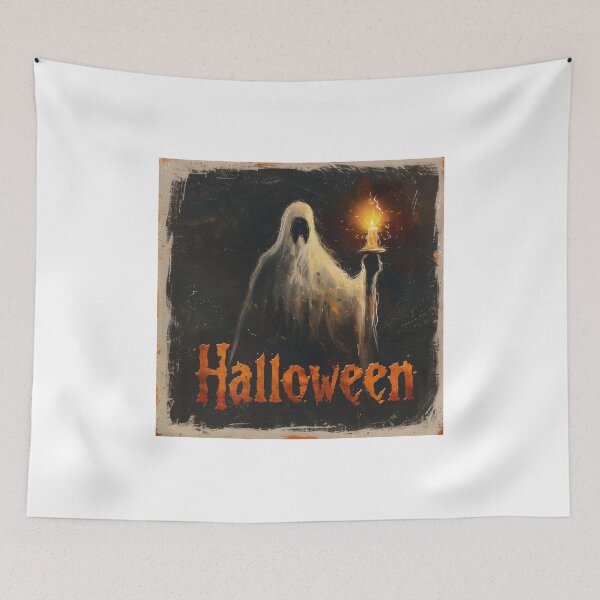 Item preview, Vintage Halloween Ghost | Classic Horror Movie Poster | Haunted Cinema Art designed and sold by Moments-Studio.