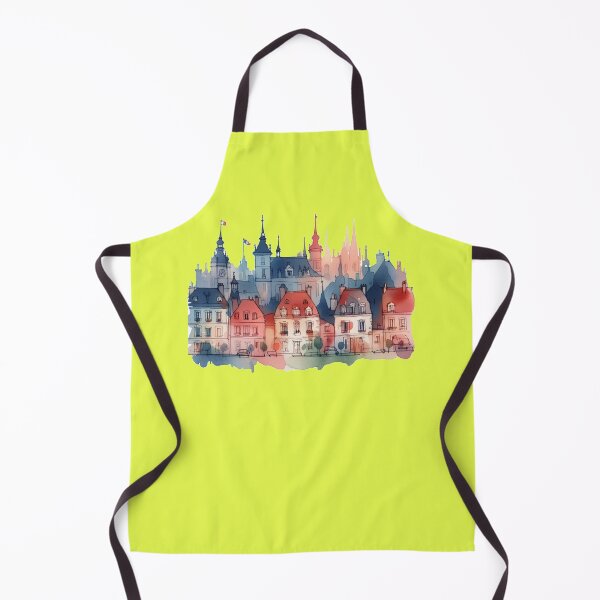 Aperçu de l'œuvre Autocollant minimaliste aquarelle de la skyline de Versailles France, créée et vendue par PaintMeWorld.