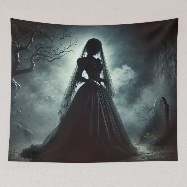 Item preview, The Lady in Black: A Haunting Presence in the Graveyard designed and sold by aunins7.