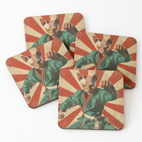 Item preview, Fighting Feline Martial Artist designed and sold by landletsy.