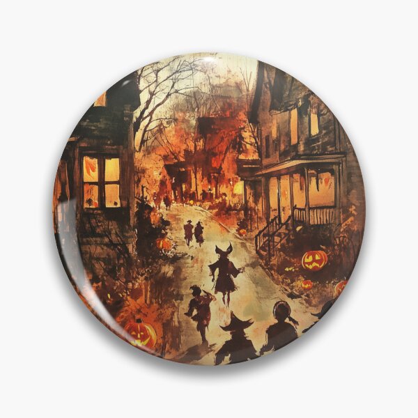 Item preview, Vintage Halloween Night | Classic Trick or Treat Scene | Gammell-Inspired Art designed and sold by Moments-Studio.