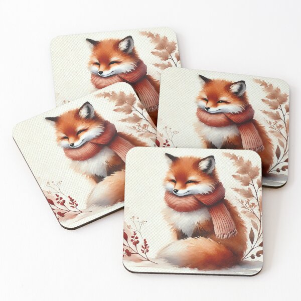 Item preview, Fox in a scarf designed and sold by ClumsyClouds.