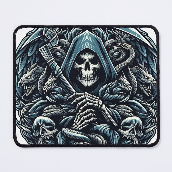 Item preview, Death, Grim Reaper in Black Blue Horror Design, Halloween, Logo designed and sold by Salimgor Hangaround Music.