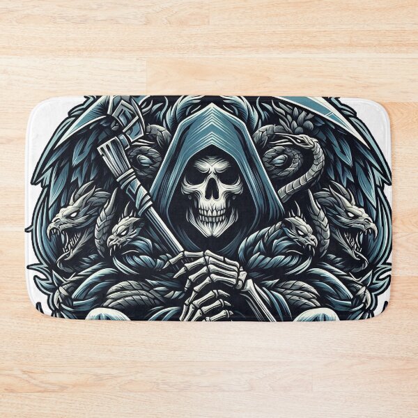 Item preview, Death, Grim Reaper in Black Blue Horror Design, Halloween, Logo designed and sold by Salimgor Hangaround Music.