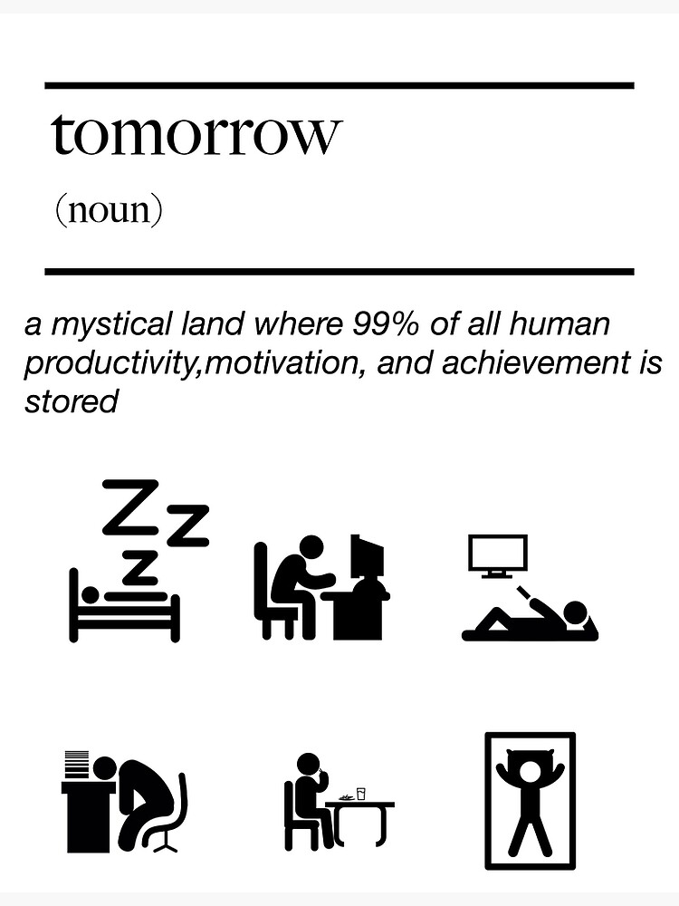 "funny productivity humor novelty shirt definition dictionary" Poster