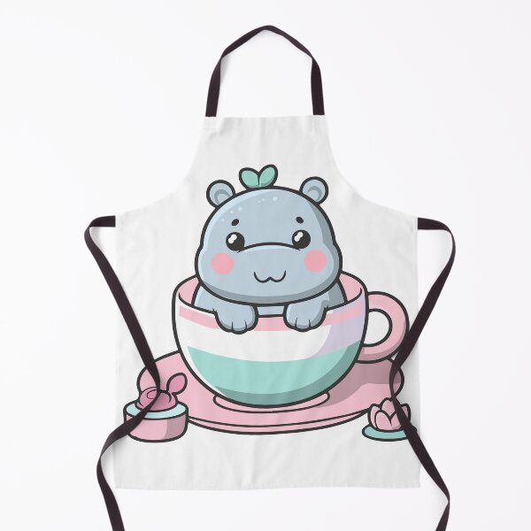 Item preview, Charming Moo deng in Teacup T-Shirt Design Sticker designed and sold by CreativeTomb.