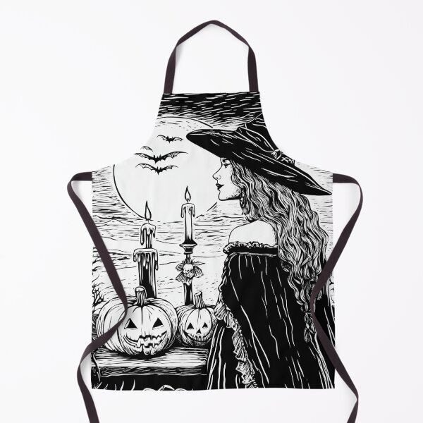 Item preview, Wiccan Altar Linocut | Black & White Aubrey Beardsley Style designed and sold by Moments-Studio.