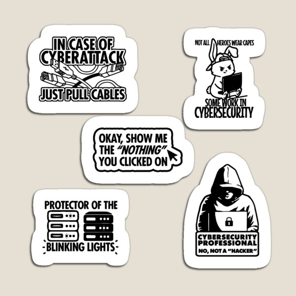 Item preview, Funny Cybersecurity Sticker Bundle designed and sold by Nerd Shizzle.