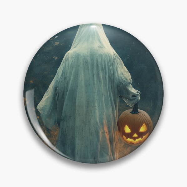 Item preview, Back View Ghost with Pumpkin Lantern | Spooky Halloween Design designed and sold by Moments-Studio.
