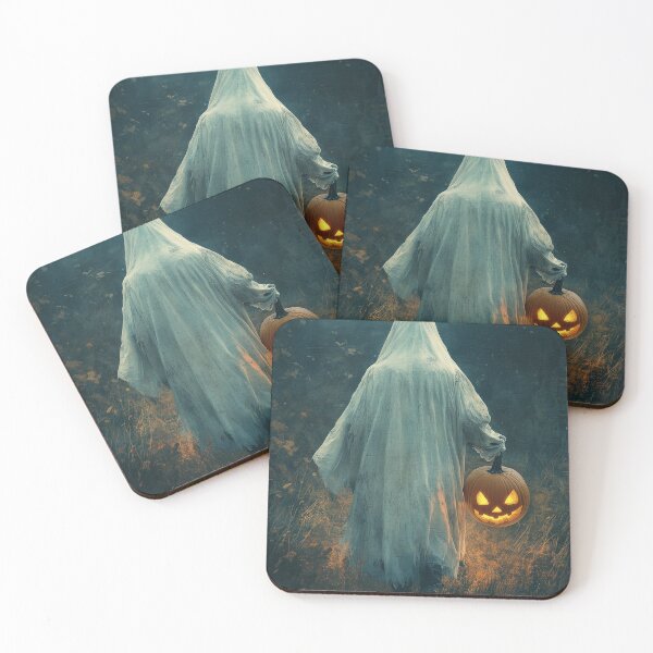 Item preview, Back View Ghost with Pumpkin Lantern | Spooky Halloween Design designed and sold by Moments-Studio.