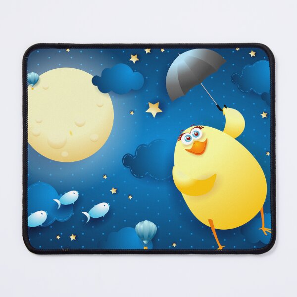 Item preview, Flying away, chick and umbrella at night designed and sold by LuisaVenturoli.