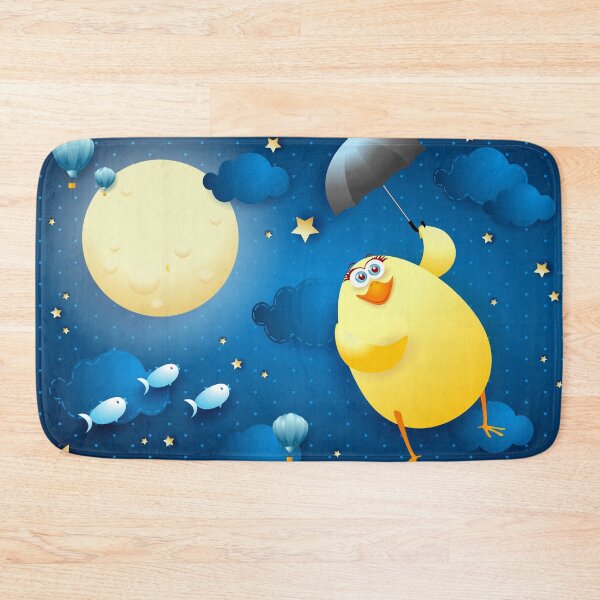 Item preview, Flying away, chick and umbrella at night designed and sold by LuisaVenturoli.
